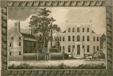 Scuola di Putney, Londra; incisioni datate 1805 di W Harding e firmate dal Rev William Carmalt