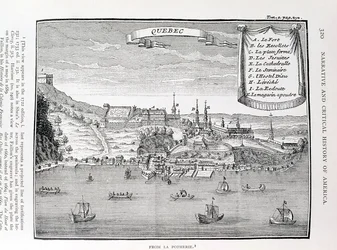 Quebec, dopo La Potherie, illustrazione dal Volume IV di 