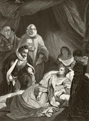 Regina Elisabetta I sul letto di morte, da 