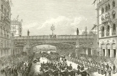 La Regina Vittoria inaugura il Viadotto di Holborn, 1869