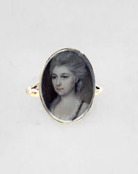 Anello con ritratto di una donna, c.1780-90