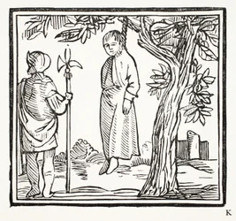 Robert si impicca, illustrazione da Chap-books of the Eighteenth Century di John Ashton, pub. 1882