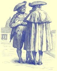 Sacerdoti romani, illustrazione da Viaggi Illustrati, a cura di H. W. Bates, pubblicata c.1880