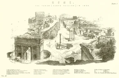 Roma. Il Foro (Campo Vaccino) nel 1830