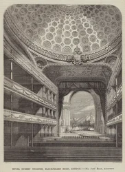 Teatro Reale del Surrey, Blackfriars Road, Londra, Architetto Mr John Ellis