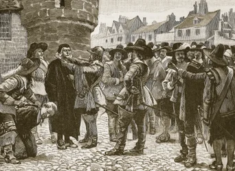Cospiratori realisti a Salisbury insultano lo Sceriffo, illustrazione da Cassells Illustrated History of England