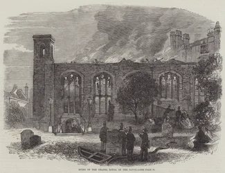 Rovine della Cappella Reale nel Savoy (incisione)