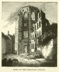 Rovine della Biblioteca di Strasburgo, settembre 1870