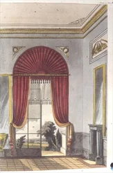 Salone, tavola 87 da Repository of Arts di Ackermann, pubblicato dal 1809 al 1828