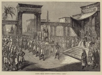 Scena dalla famosa opera di Verdi "Aida"