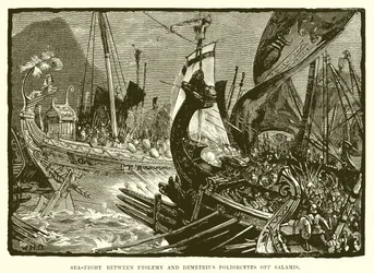 Battaglia navale tra Tolomeo e Demetrio Poliorcete al largo di Salamina