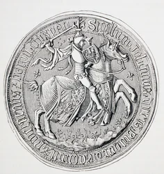 Sigillo di Giovanni II, duca di Borgogna, conte di Nevers e barone di Donzy, c.1880