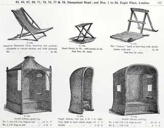 Sedili e pergolati dal catalogo Oetzmann & Co.