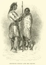 Indiano Shoshone e la sua Squaw