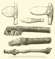 Mostrando il probabile modo in cui venivano usate le prime armi di selce