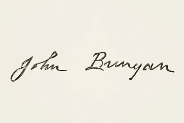 Firma di John Bunyan, da The National and Domestic History of England di William Hickman Smith Aubrey (1858-1916) pubblicato a Londra, c.1890