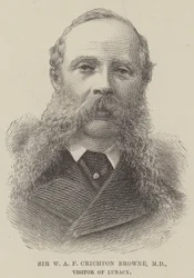 Sir W A F Crichton Browne, MD, visitatore della follia