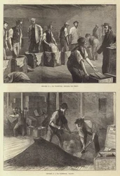 Schizzi in un magazzino di tè (incisione)