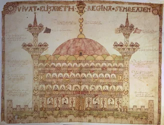 Rappresentazione di Haghia Sophia, Costantinopoli, con versi di Thomas Morgan