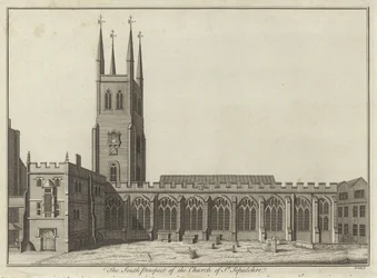 Prospetto sud della Chiesa di St Sepulchre, Londra