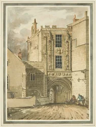 Vista sud del portale del collegio