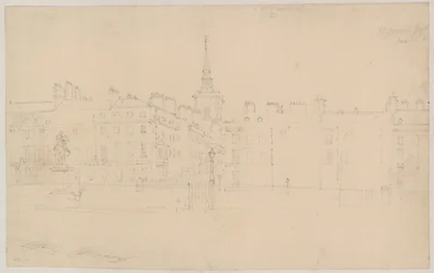 St Jamess Square, Londra; schizzo originale a matita