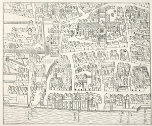 San Paolo e dintorni, dal piano di Aggas, 1563