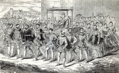 Progresso di stato della Regina Elisabetta, illustrazione da 