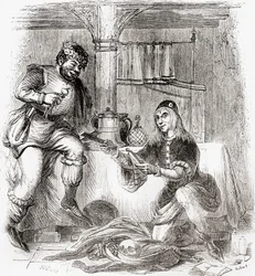 Sumpnour e Pardoner, da Old England: A Pictorial Museum, pub. 1847