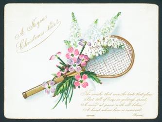Racchetta da tennis e fiori