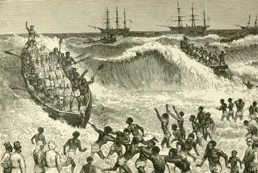 La guerra degli Ashanti, (sbarco delle truppe sulla Costa d