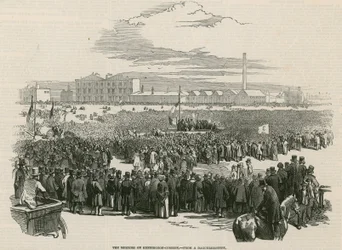 La riunione dei Chartisti a Kennington Common nel 1848