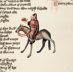 Il Racconto del Chierico di Oxford, (dettaglio) da I Racconti di Canterbury, di Geoffrey Chaucer (c.1342-1400) Manoscritto Ellesmere, edizione facsimile, 1911