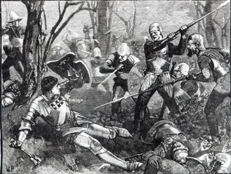 La morte del Re Maker nella battaglia di Barnet, c.1880