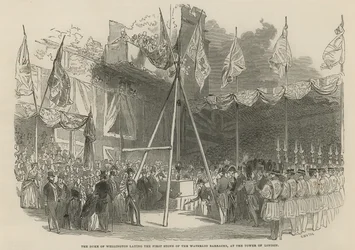 Il Duca di Wellington posa la prima pietra delle Caserme di Waterloo