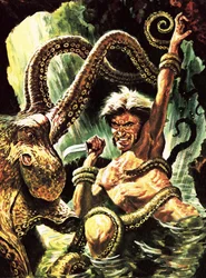 La lotta con il pesce diavolo