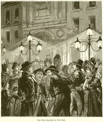 La prima luce a gas a Pall Mall