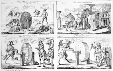 Il macinatore straniero, il macinatore domestico, il macinatore di corte, il finitore