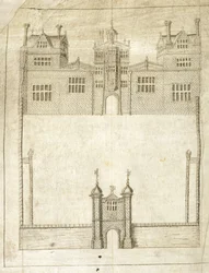 La facciata di Wilton House (dettaglio)