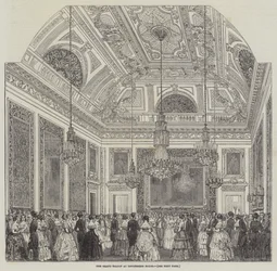 Il grande salone a Devonshire House (incisione)