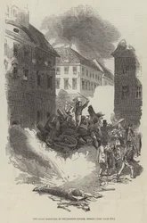 La grande barricata nella Breiten-Strasse, Berlino