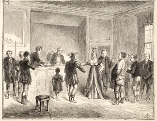 La Mano e le Forbici, Un Caso davanti alla Corte di Pie-Poudre, da un disegno datato 1811