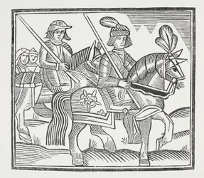 La storia della vita e della morte di quel nobile cavaliere Sir Bevis di Southampton, illustrazione da Chap-books del XVIII secolo di John Ashton, pub. 1882
