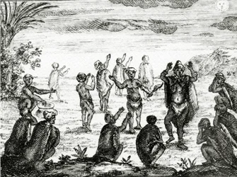 Gli Ottentotti adorano la luna, illustrazione da 