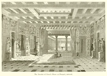 Interno della casa di Pansa a Pompei, restaurato