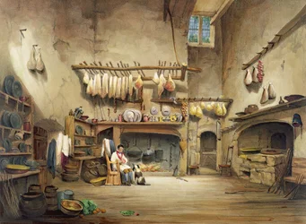 La cucina, Cotehele House, ca. 1830-40