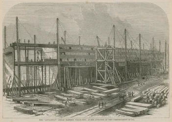 Il piroscafo Leviathan (Great Eastern), come appariva all