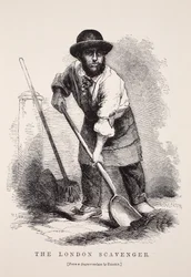 Il netturbino di Londra, dopo un dagherrotipo di Richard Beard, illustrazione da London Labour and London Poor di Henry Mayhew, pub. 1862