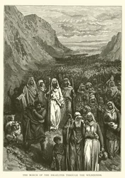La Marcia degli Israeliti attraverso il deserto (incisione)