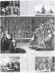 Il matrimonio, le guerre, le sofferenze e la morte del martire reale, re Carlo I, stampato da Henry Overton e J. Hoole